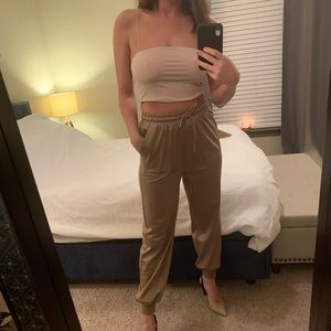 Tan Joggers by Lucca